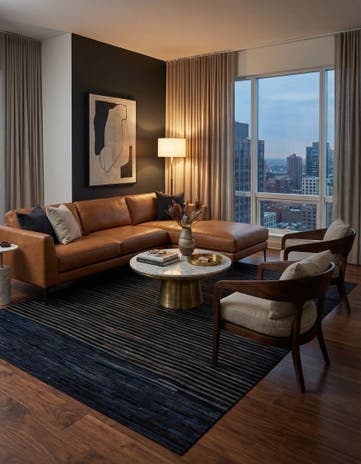 5' 1 x 8' Cowhide - Patchwork Rug