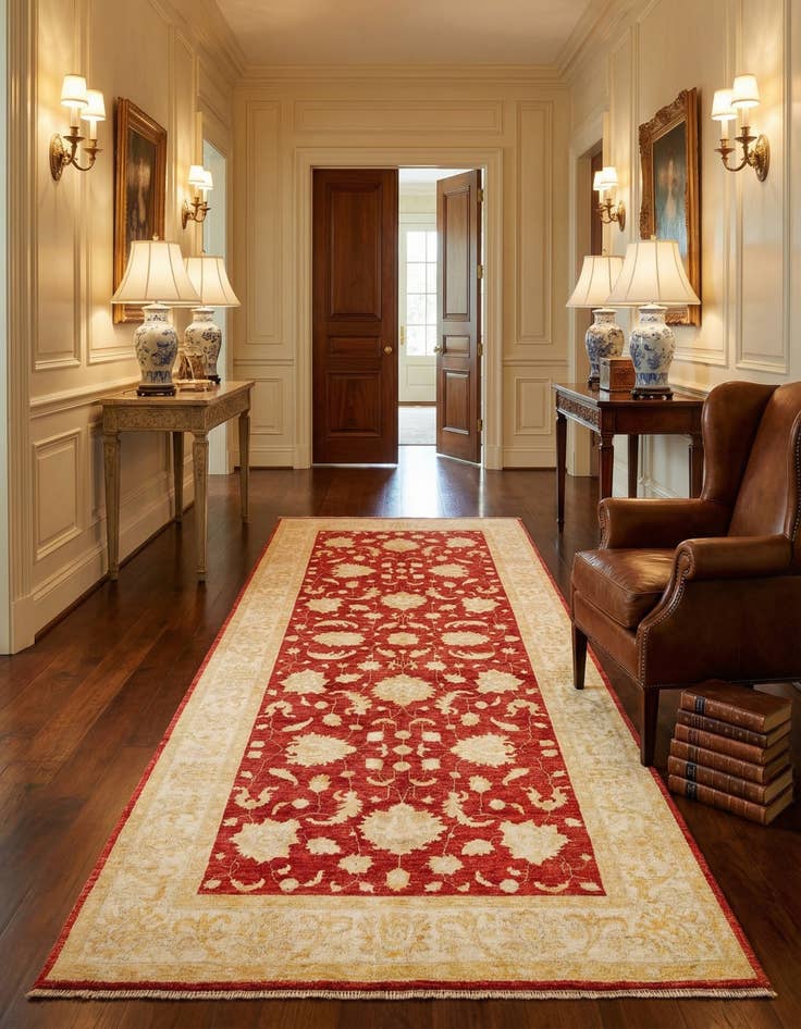 Detail image of 4' 11 x 11' Kaizar Wool Runner Rug