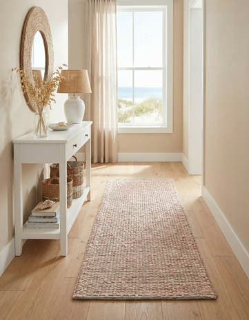 2' x 8' Hand Woven Seaside Pearl Jute Runner Rug