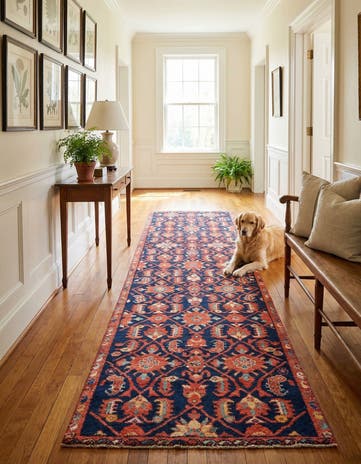 2' 7 x 9' 9 Hamedan Runner Rug
