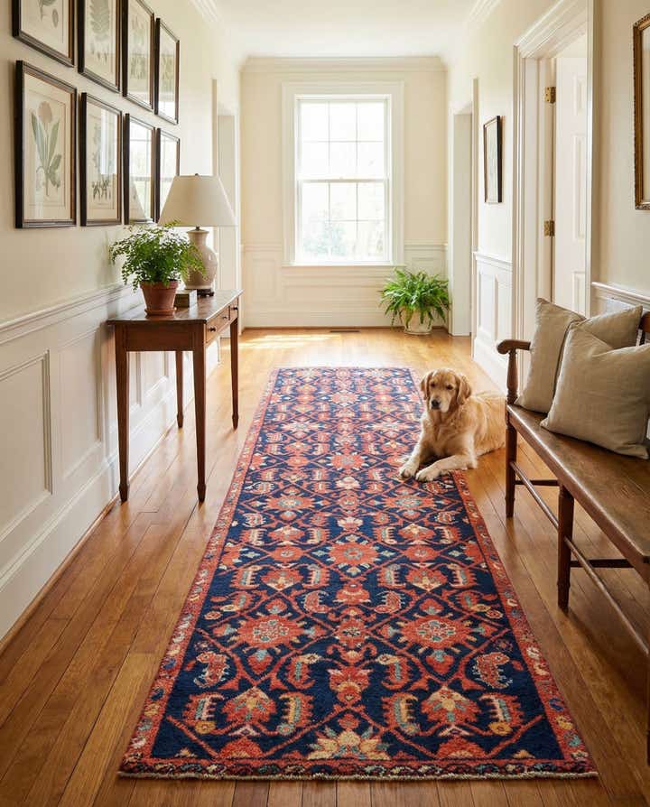 2' 7 x 9' 9 Hamedan Runner Rug