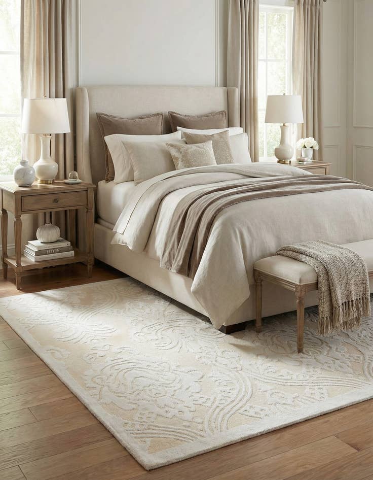 Detail image of  3' x 4' 11  Hand Knotted Darya Wool Rug