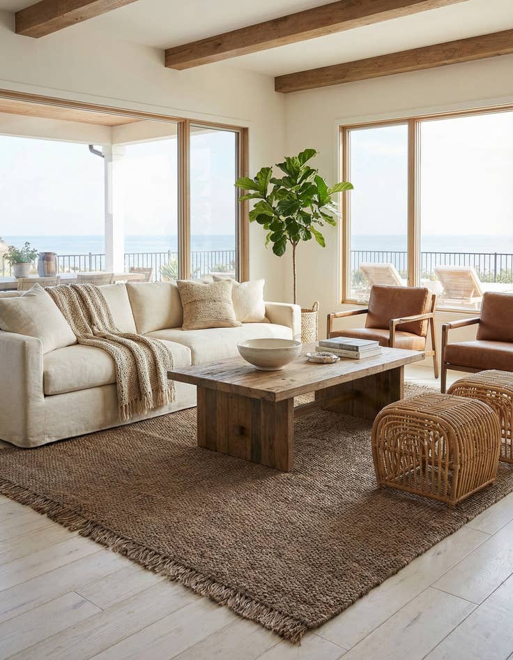 Detail image of  10' x 14' 1  Hand Woven Chunky Jute Rug