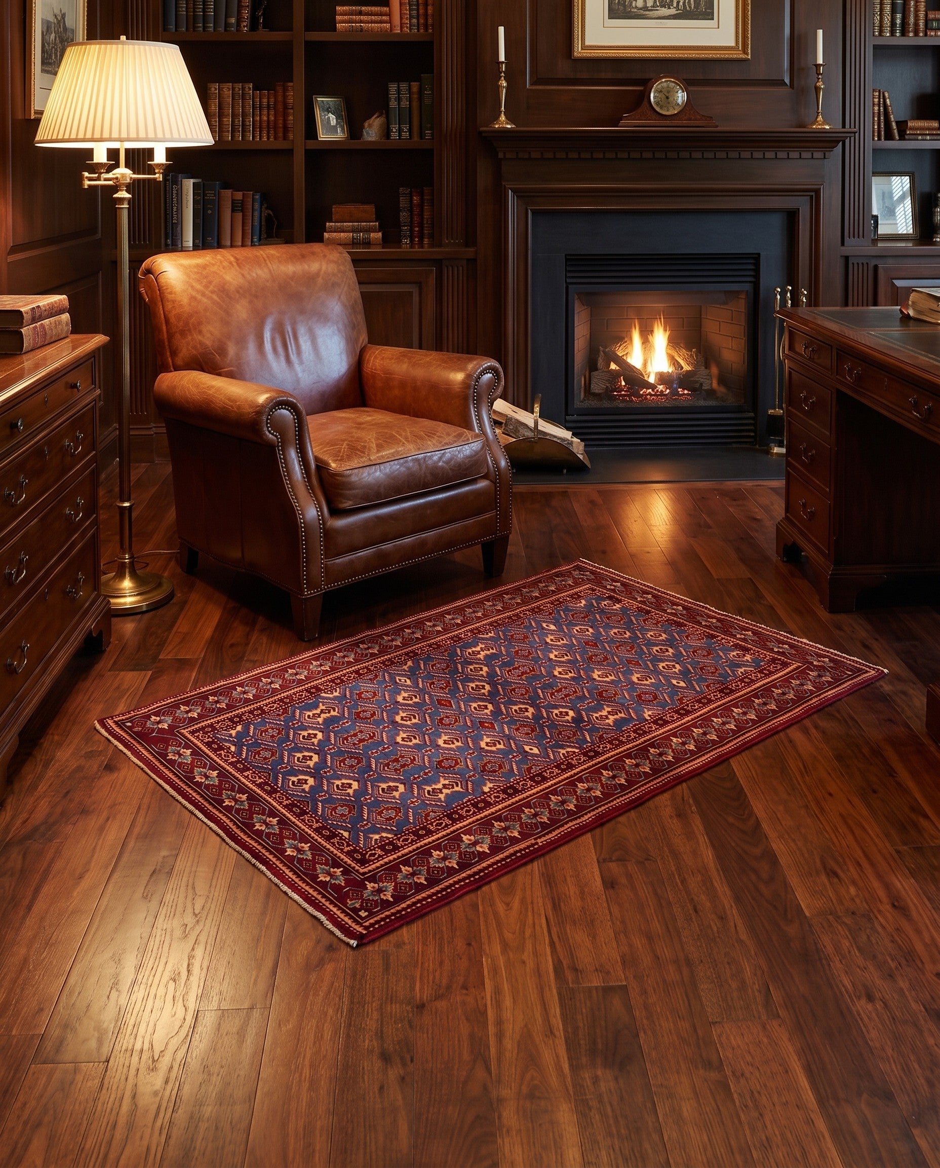 3' 7 x 5' 5 Hand Knotted Shirvan Rug