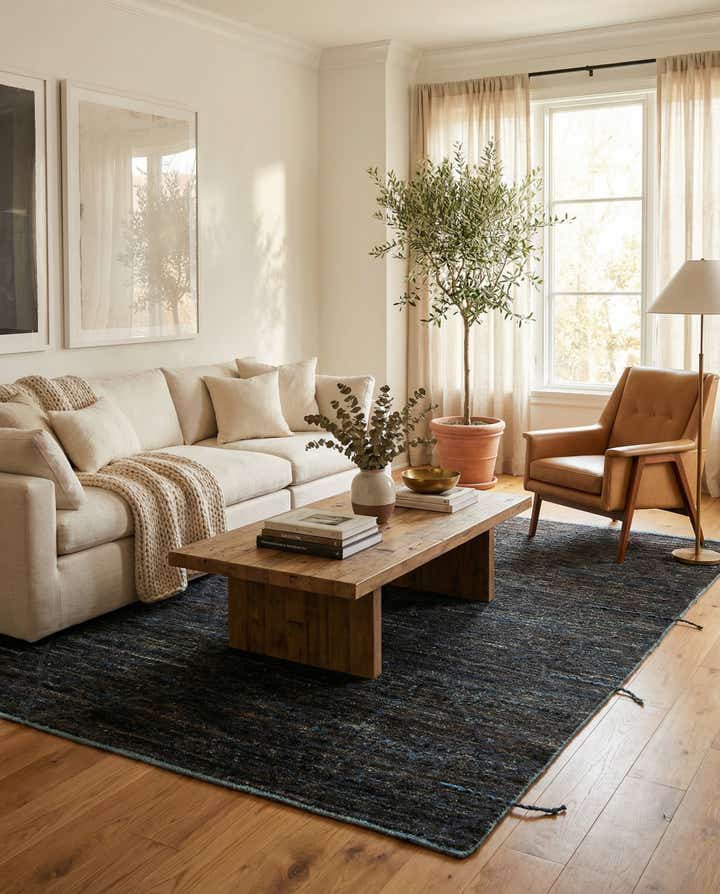 7' 9 x 10' 1 Hand Knotted Moroccan Wool Rug