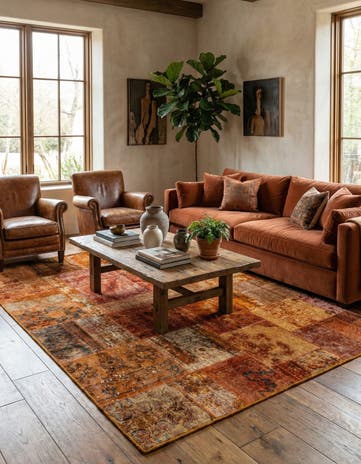 5' x 6' 5 Hand Knotted Ultra Vintage Persian Wool Rug