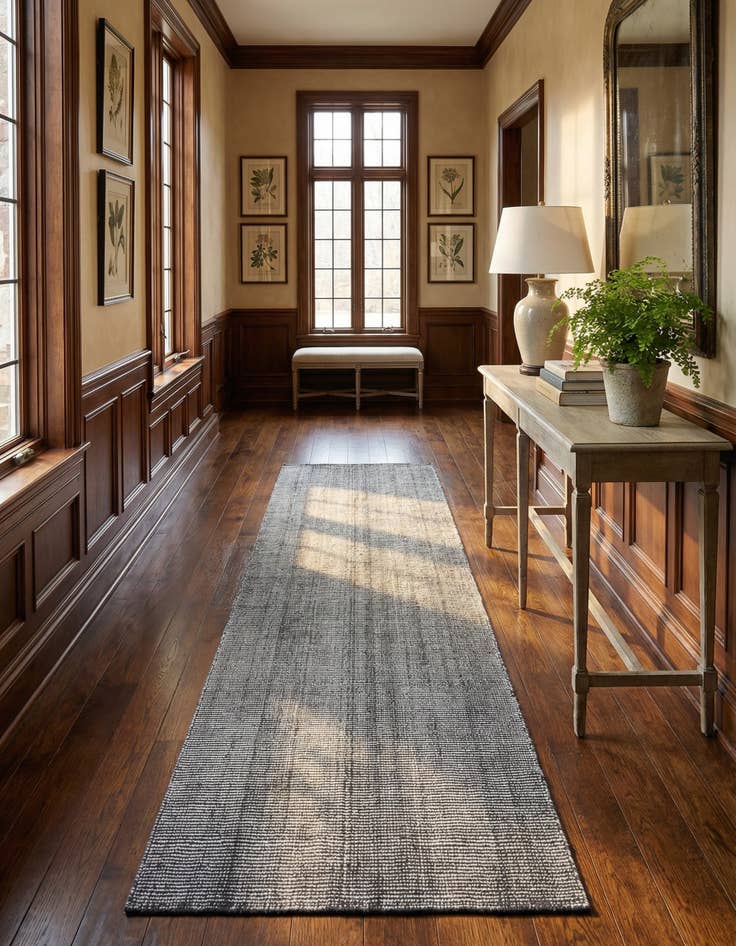 Detail image of 2' 7 x 13' 1  Hand Woven Jill Zarin English Manor Farmhouse Wool Runner Rug