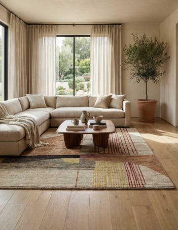 8' 5 x 9' 6 Hand Knotted Moroccan Wool Rug