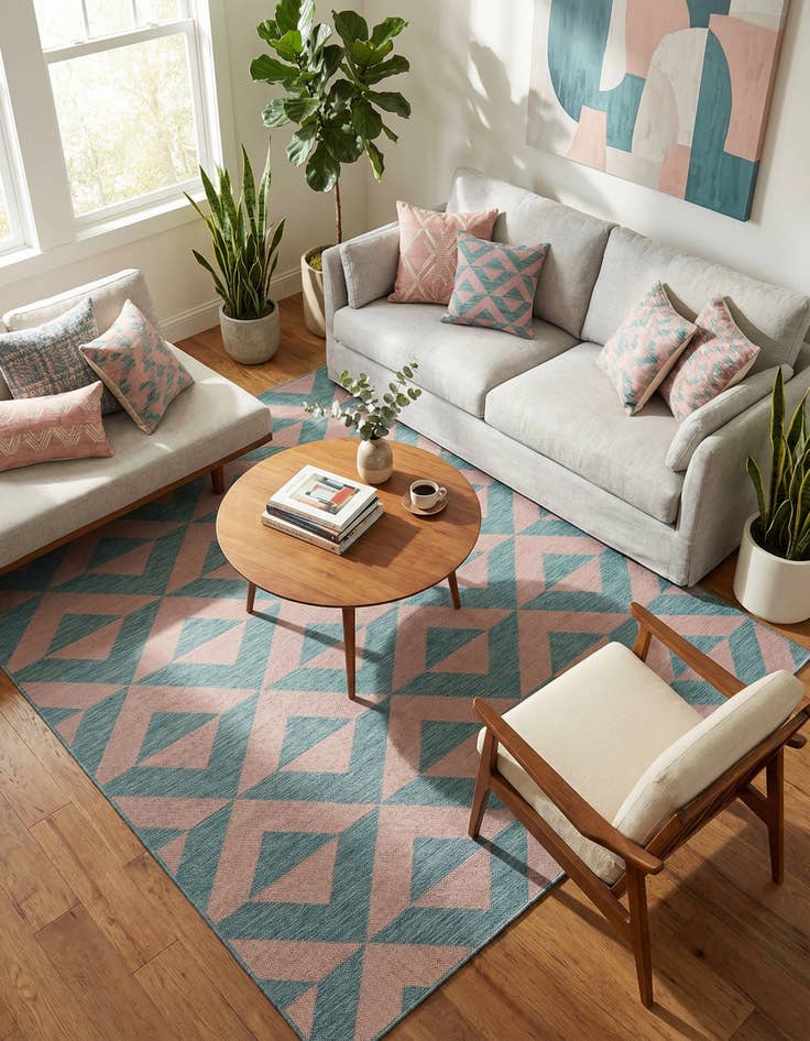 Detail image of 7' 10 x 7' 10  Washable Jill Zarin Napa Indoor / Outdoor Square Rug