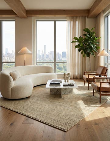 8' 7 x 11' 2 Hand Knotted Modern Ziegler Wool Rug
