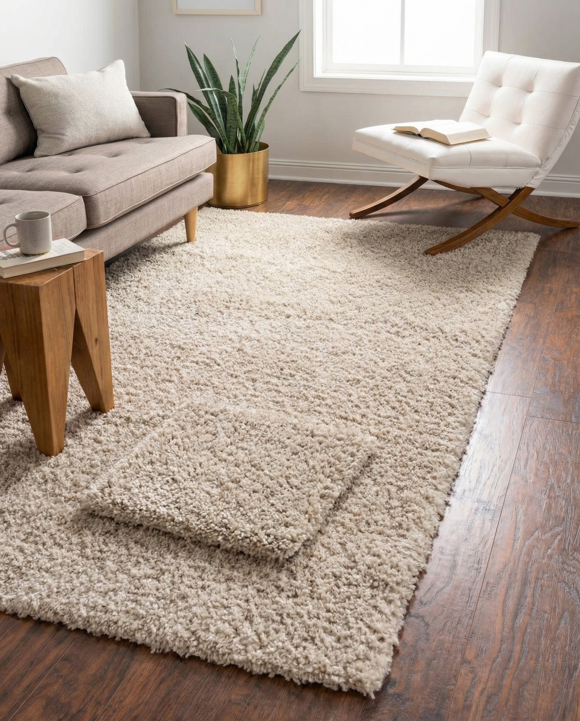  1' x 1' Zermatt Shag Sample Rug