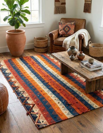 3' 9 x 7' 5 Jajim Wool Rug