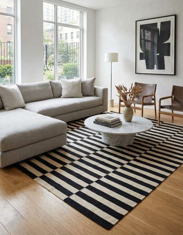 5' 9 x 7' 10 Hand Woven Kilim Modern Wool Rug