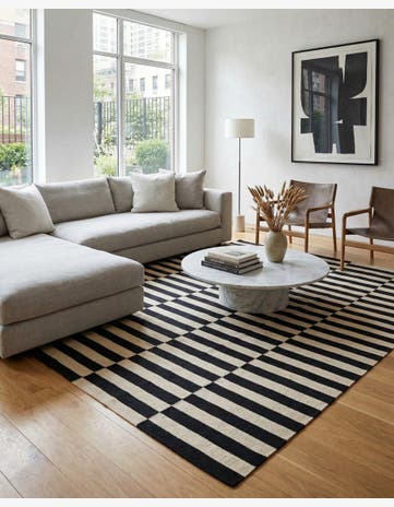5' 9 x 7' 10 Hand Woven Kilim Modern Wool Rug