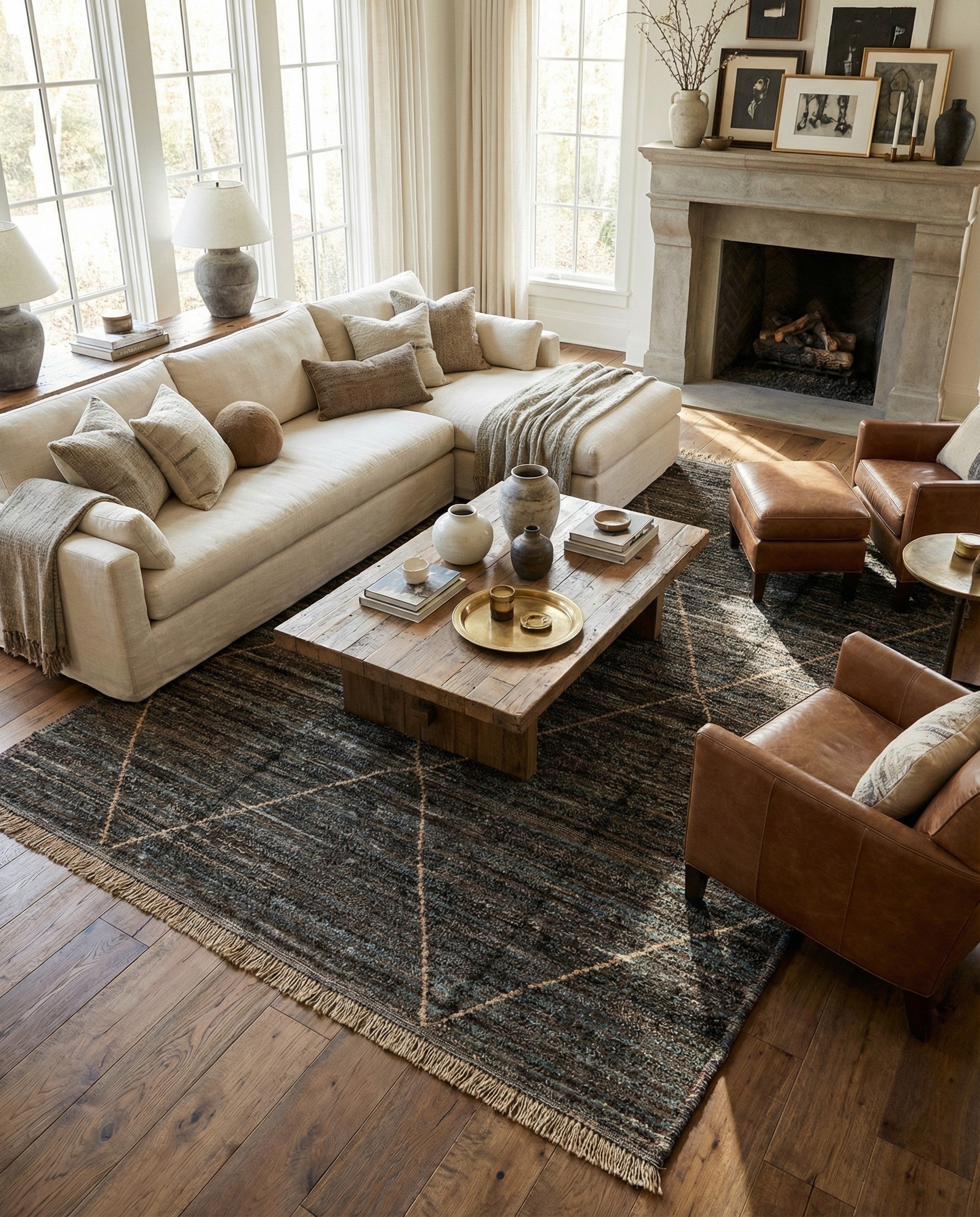8' 10 x 12' 8 Hand Knotted Moroccan Wool Rug
