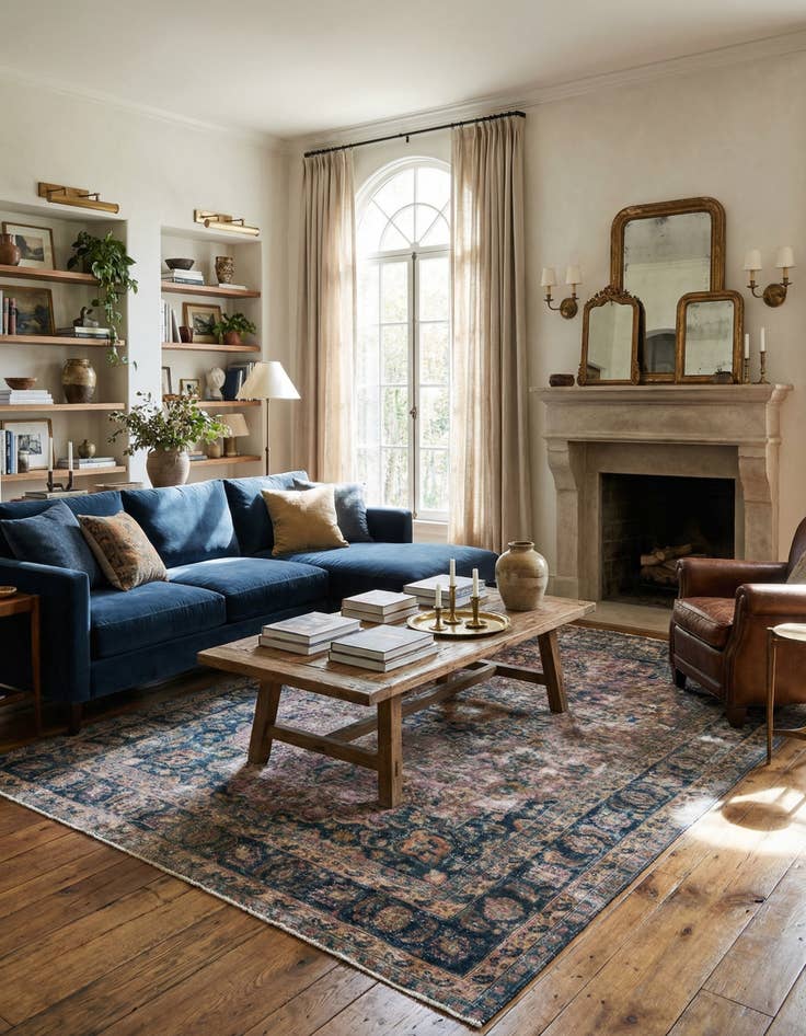 Detail image of  6' 7 x 9' 4  Hand Knotted Ultra Vintage Persian Wool Rug