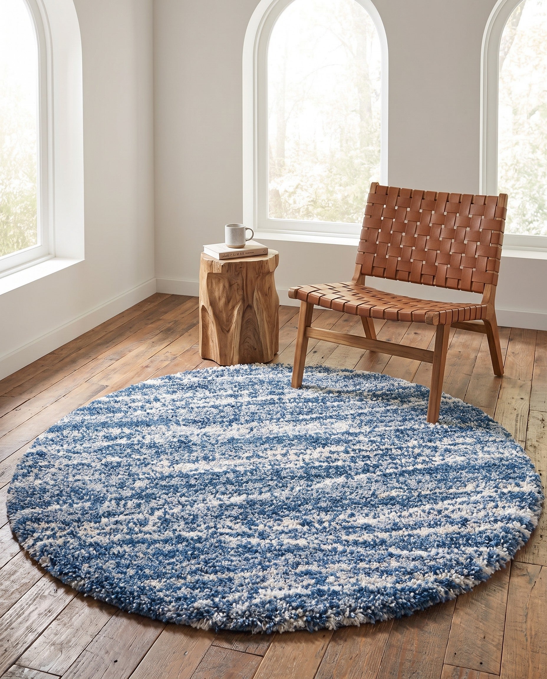 5' 3 x 5' 3 Serenity Shag Round Rug