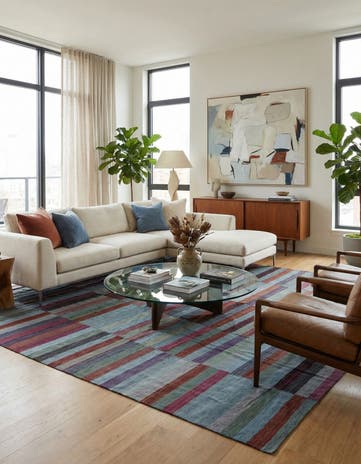 8' 4 x 11' 4 Hand Woven Kilim Modern Wool Rug