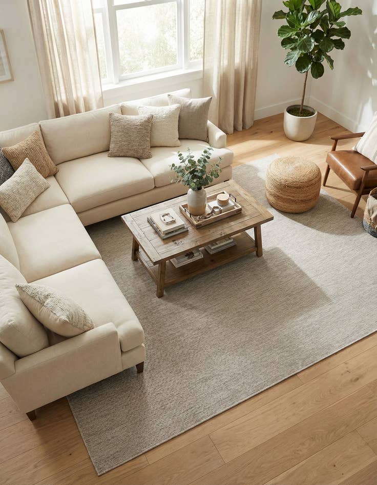 Detail image of 12' x 16' 1  Washable Solid Indoor / Outdoor Rug