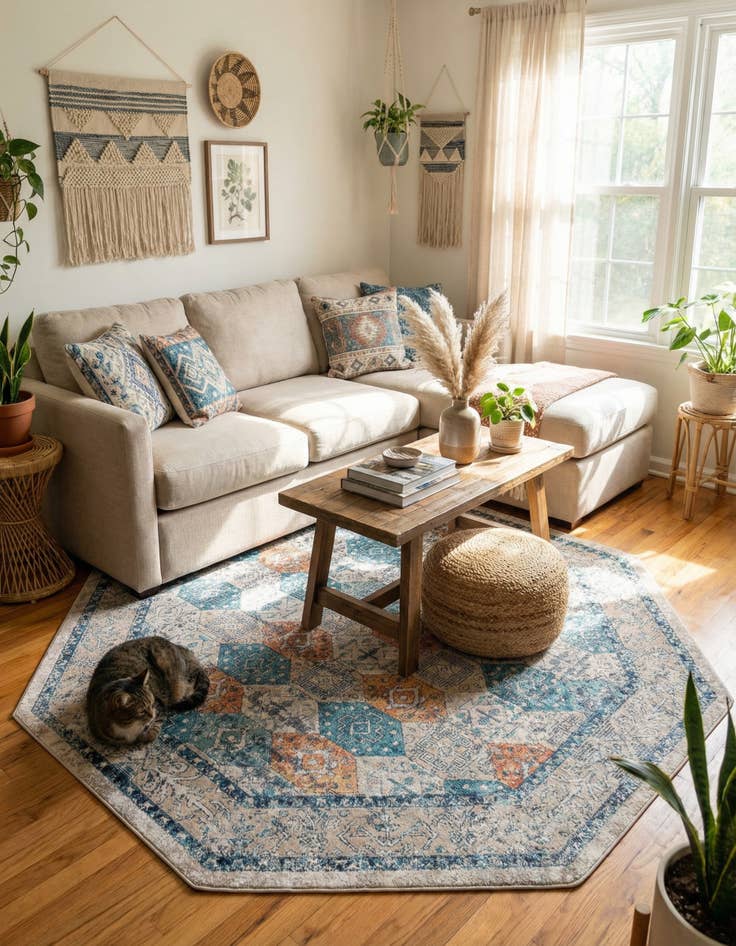 Detail image of  7' 10 x 7' 10 Lola Octagon Rug