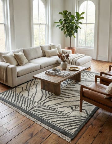 8' 3 x 10' 6 Hand Knotted Moroccan Wool Rug