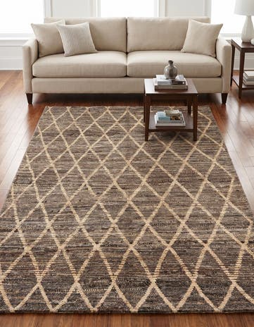 4' 9 x 6' 8 Hand Knotted Moroccan Wool Rug