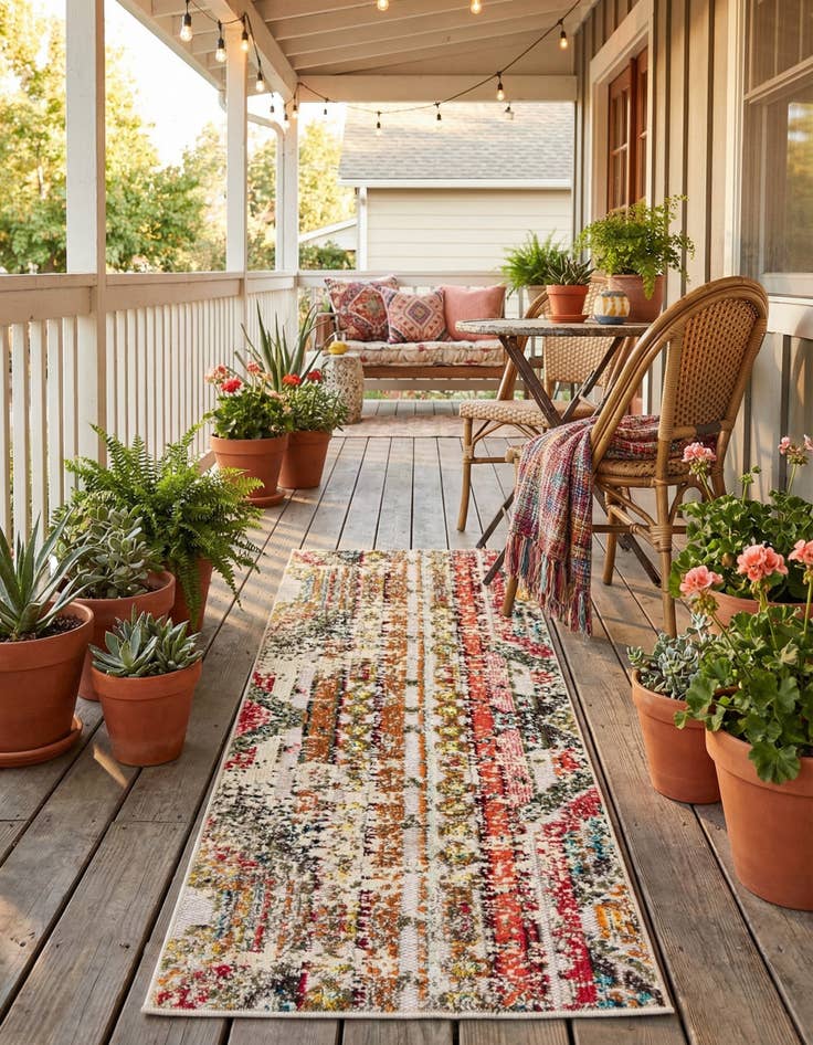 Detail image of 2' x 5'  Washable Casablanca Indoor / Outdoor Runner Rug