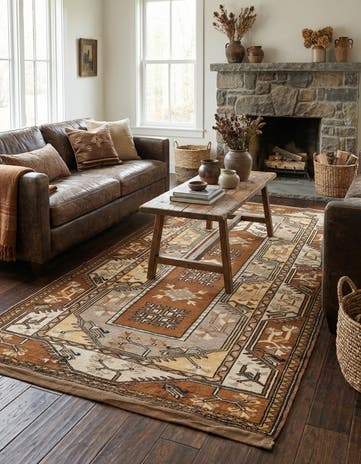 4' x 7' 6 Hand Knotted Kars Wool Rug