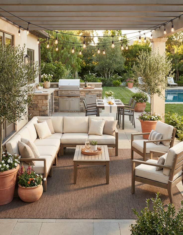 Detail image of 13' x 13'  Washable Solid Indoor / Outdoor Square Rug