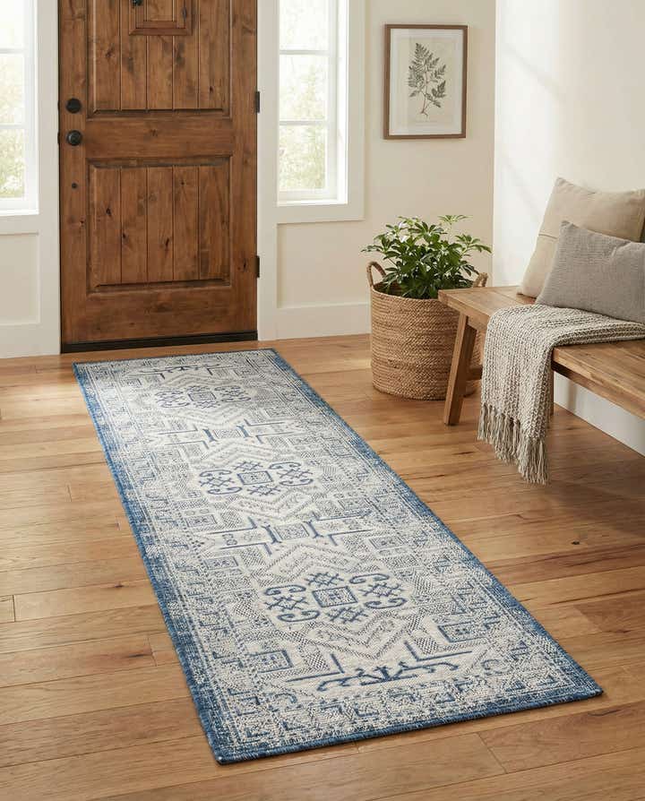 2' x 8' Easy-Clean Aztec Indoor / Outdoor Runner Rug