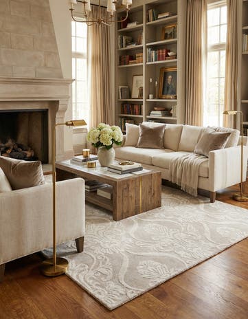 5' 10 x 8' 2 Hand Knotted Darya Wool Rug