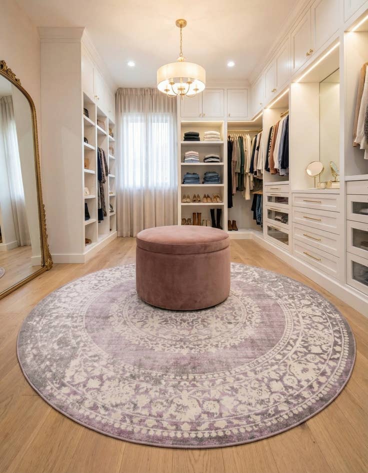 Detail image of  8' x 8' Modern Classical Round Rug