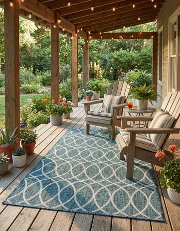 3' x 5' 3 Easy-Clean Lattice Indoor / Outdoor Rug