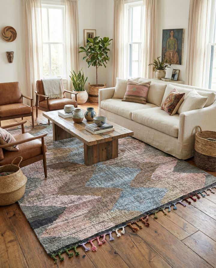 9' 2 x 12' Hand Knotted Moroccan Wool Rug