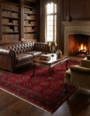 6' 7 x 9' 10 Hand Knotted Khal Mohammadi Wool Rug