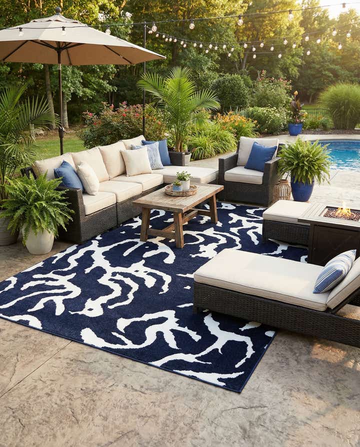 9' x 12' Easy-Clean Sabrina Soto Indoor / Outdoor Rug