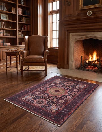 4' 1 x 6' Hand Knotted Mamluk Ziegler Rug