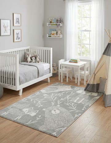 3' 11 x 5' 11 Animals Whimsy Kids Rug