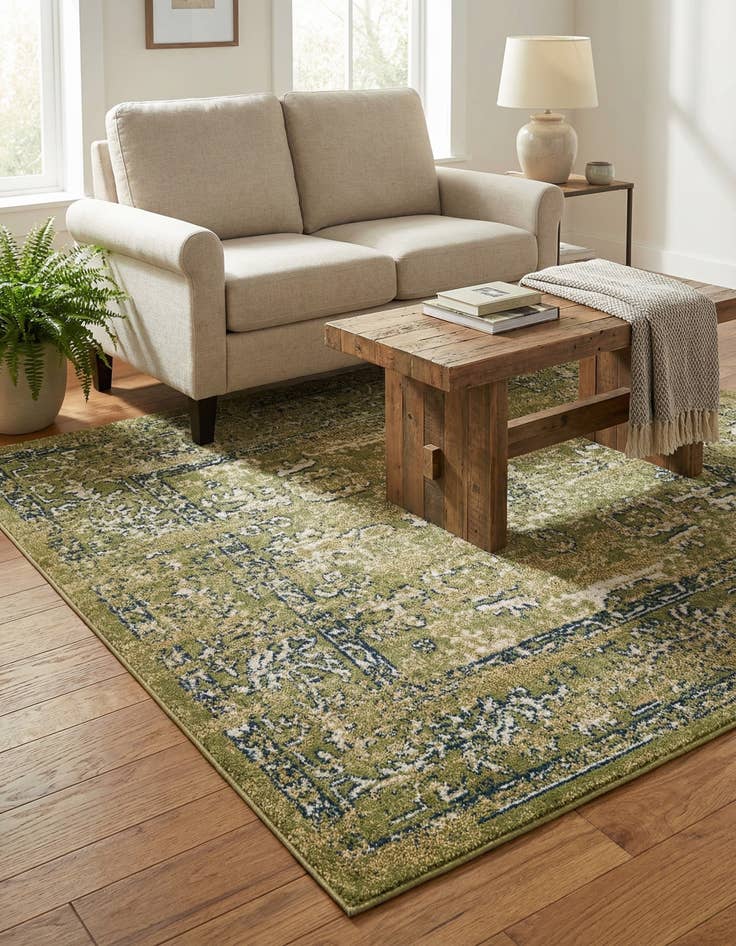 Detail image of 5' x 5' Charleston Square Rug