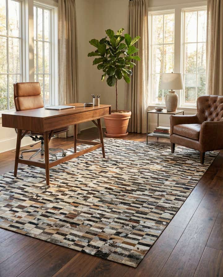 5' 2 x 8' Cowhide - Patchwork Rug