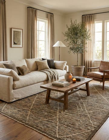 8' 5 x 10' 6 Hand Knotted Moroccan Wool Rug