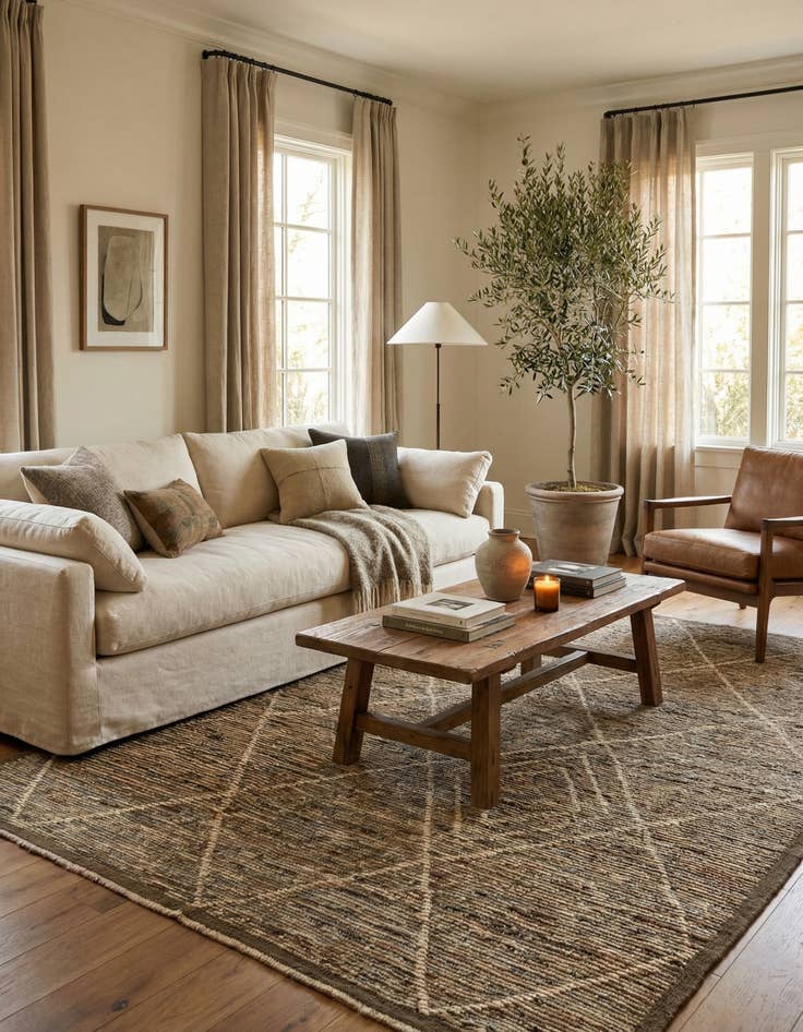 Detail image of 8' 5 x 10' 6  Hand Knotted Moroccan Wool Rug