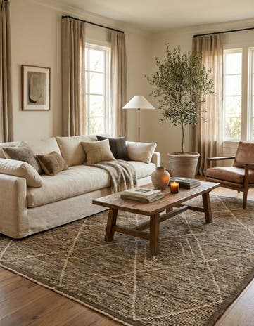 8' 5 x 10' 6 Hand Knotted Moroccan Wool Rug