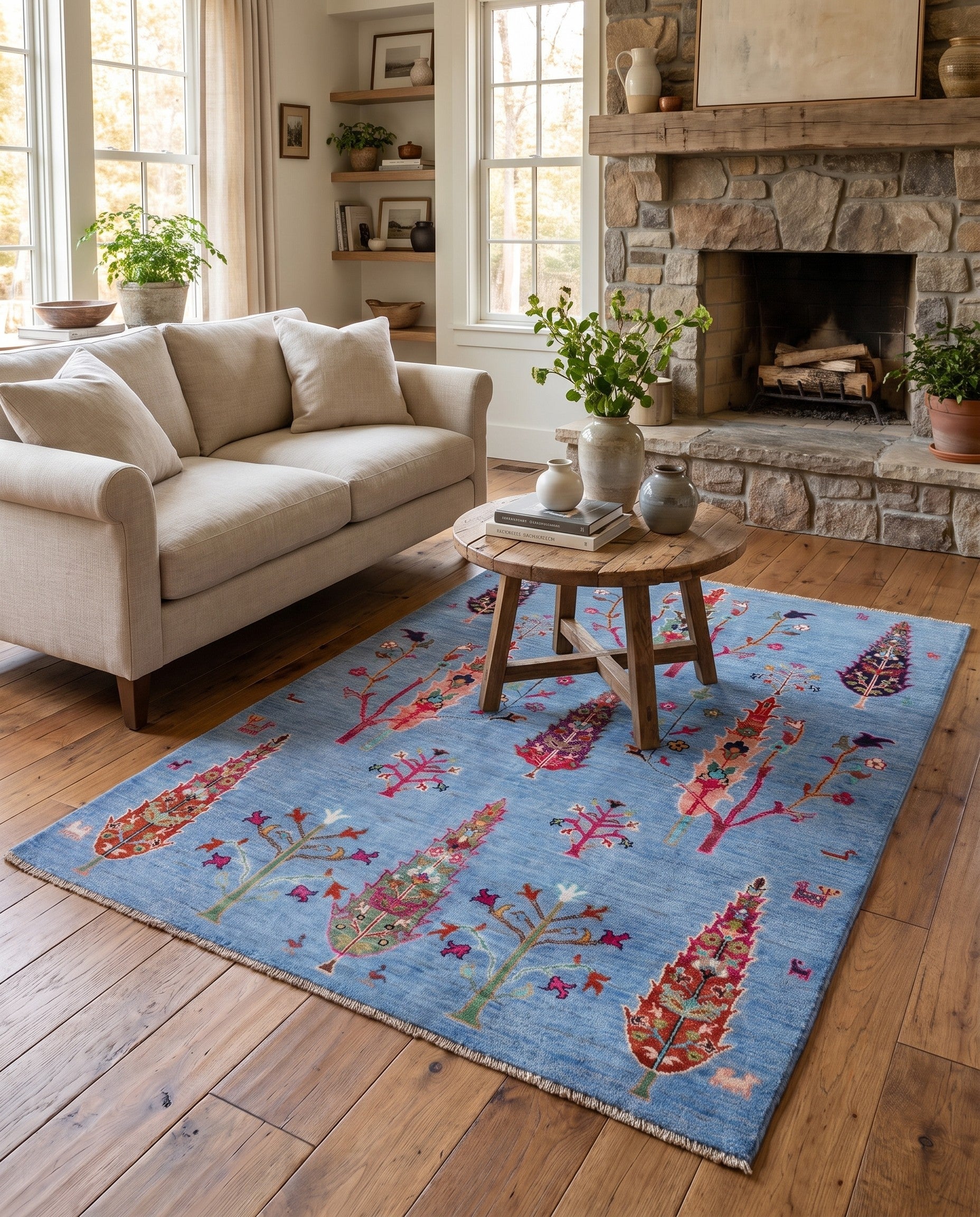 4' 1 x 6' Hand Knotted Ariana Ziegler Rug