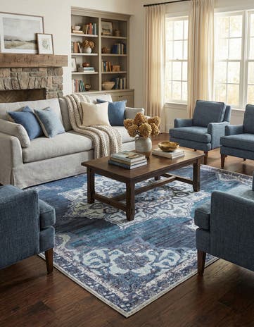 10' 6 x 10' 6 Washable Francesca Square Rug