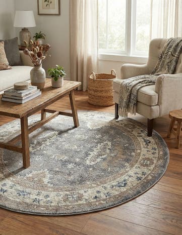 4' x 4' Viola Round Rug