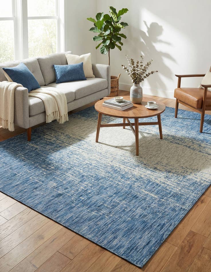 Detail image of 7' 10 x 11'  Washable Modern Indoor / Outdoor Rug