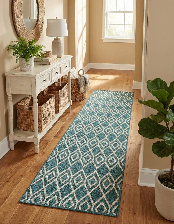 Detail image of 2' x 8'  Washable Jill Zarin Turks and Caicos Indoor / Outdoor Runner Rug