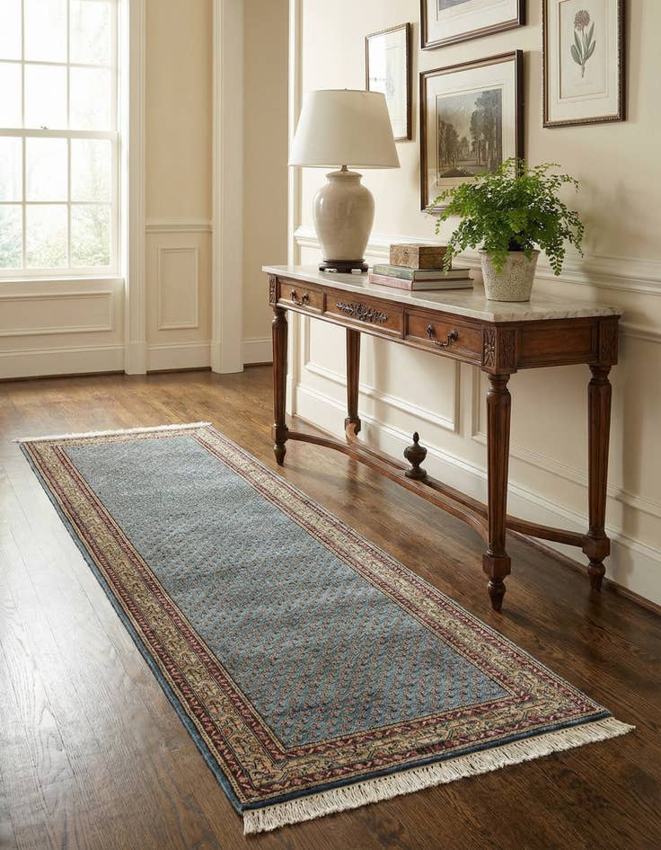 Detail image of 3' x 10' 9  Hand Knotted Mir Wool Runner Rug