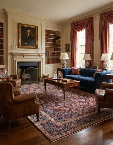8' 10 x 12' 4 Hand Knotted Kashan Persian Wool Rug